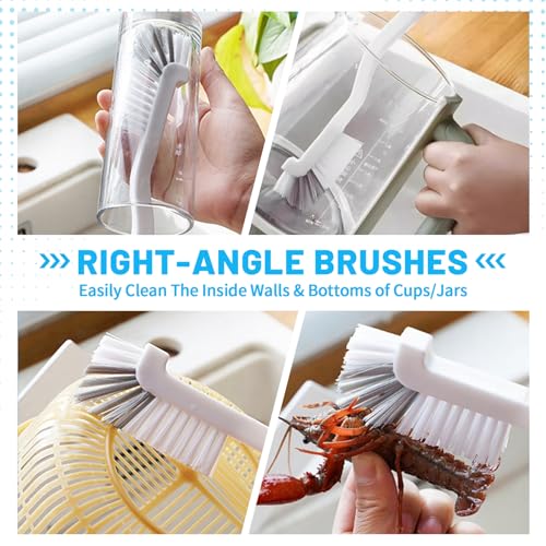 16Pcs Crevice Cleaning Brush Set, Hard Bristle Scrub Brushes Tools for Deep Cleaning Gap,Window Groove Cleaning Brush for Sliding Door, Sill, Tile Lines, Shutter, Corner, Sink, Teapot, Bottle (16 Pcs)