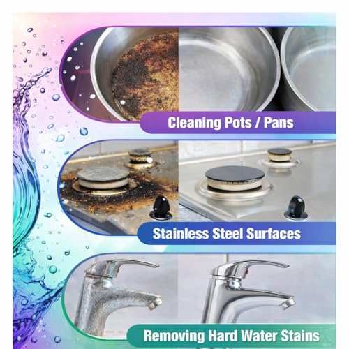 R&C Store Essentials Home Cleaning Kit, Multi-Surface Rust, Lime & Stain Remover Bundle, Includes 26 oz Soft Cleanser, 21 oz Cleaning Powder, Scrub Sponge and Microfiber Towels, Kitchen & Bathroom Set
