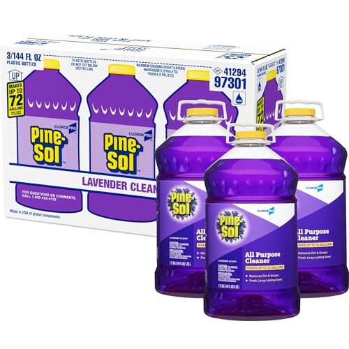 CLOROXPro Pine-Sol All Purpose Cleaner, Lavender Clean, 144 Fl Oz, Pack of 3 (Package May Vary)