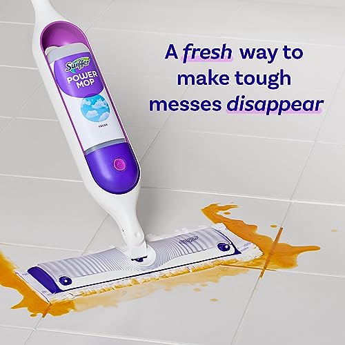 Swiffer PowerMop Liquid Floor Cleaner Refills, Solution for Power Mop, Fresh Scent, 2 Count Mopping Fluid Replacement Bottle, Spray Mops Cleaning Juice, No Bucket Needed, Multi-Surface and Wood
