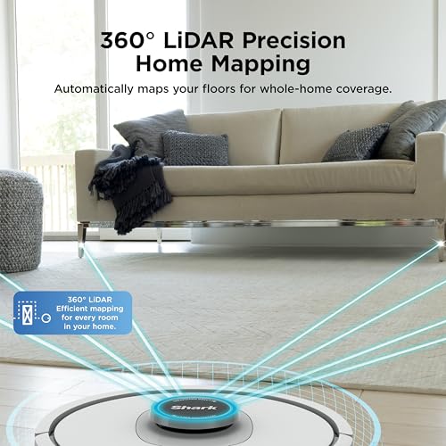 Shark Matrix Clean | Robot Vacuum Cleaner with Powerful Suction for Pet Hair, Rugs, Carpets & Hard Floors | Self-Empty Base | 60-Day Capacity | Voice Control | LiDAR Navigation | Cool Grey | AV2511AE