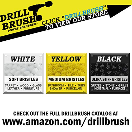 Carpet Cleaner Scrub Brush for Polisher - 7 Inch Soft White Drillbrush with 5/8 x 11 Threaded Hub for Rotary Polisher Machine - Large Car Buffer Brush - Large Carpet Scrubber - Drill Adapter Included