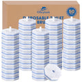 Clorytom 50 Pcs Disposable Toilet Cleaner Refill Pads, Universal Toilet Bowl Brush Replacement Heads, Durable Deep Cleaning Refills, Fresh Scent Bathroom Cleaning Supplies