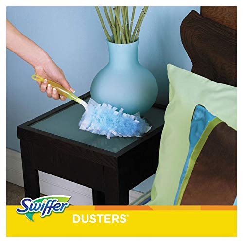 Swiffer 21459CT Refill Dusters, Dust Lock Fiber, Light Blue, Unscented, 10/Box, 4 Box/Carton