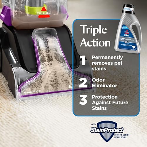 Bissell 78H63 Deep Clean Pro 4X Deep Cleaning Concentrated Carpet Shampoo, 48 ounces - Silver