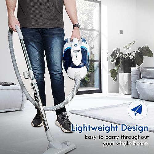 Vacmaster Bagless Canister Vacuum Portable Cyclonic Corded Vacuum Cleaner with Washable HEPA Filter & Automatic 16ft Cord Rewind Included 2.5L Dust Cup for Tiles, Hard Floor and Pet Hair