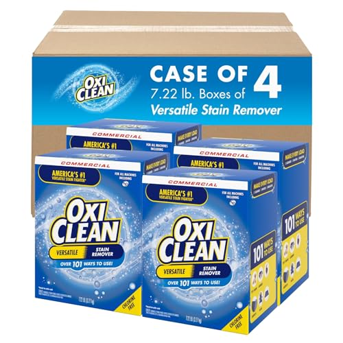 OxiClean Versatile Stain Remover Professional, 7.22 LB Box (Pack of 4) 156 Loads