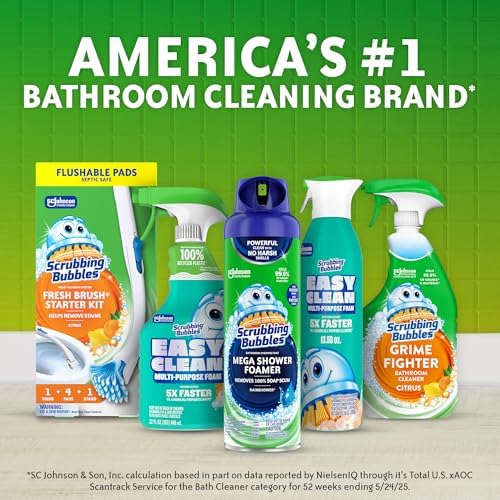 Scrubbing Bubbles Easy Clean Foaming Toilet Bowl Cleaner, Easy Drop In Powder Pouches, 100g (2 Pouches)