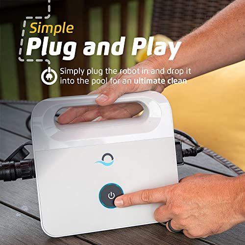 Dolphin E10 Automatic Robotic Pool Vacuum Cleaner, Active Scrubber Brush, Top Load Filters Access