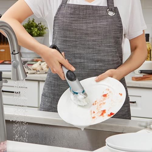 OXO Steel Soap Dispensing Dish Brush, Dish Scrubber