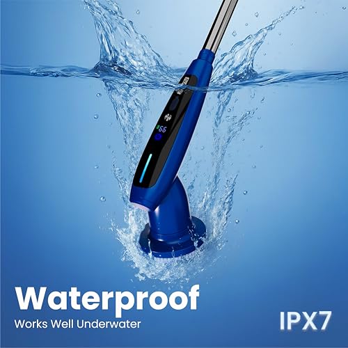 iKLYN 2026 Upgraded Electric Spin Scrubber: 120 Min Runtime, IPX7 Waterproof Cordless Power Scrubber, Adjustable Extension Handle, 8 Heads, 2 Speeds for Shower, Tub, Tile & Floor