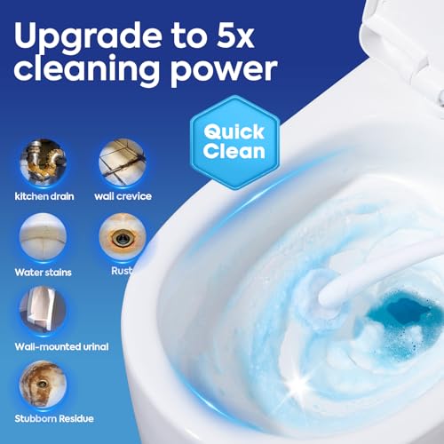 Clorytom 50 Pcs Disposable Toilet Cleaner Refill Pads, Universal Toilet Bowl Brush Replacement Heads, Durable Deep Cleaning Refills, Fresh Scent Bathroom Cleaning Supplies