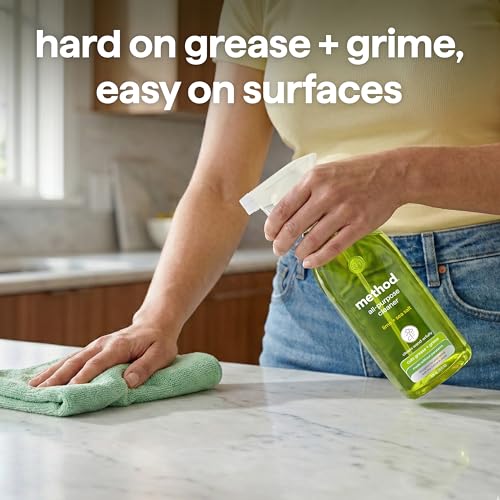 Method All-Purpose Cleaner Spray, Lime + Sea Salt - Cuts Grease & Grime on Counters, Glass, Sealed Wood & Floors, for Kitchen & Bathroom, 28 fl oz