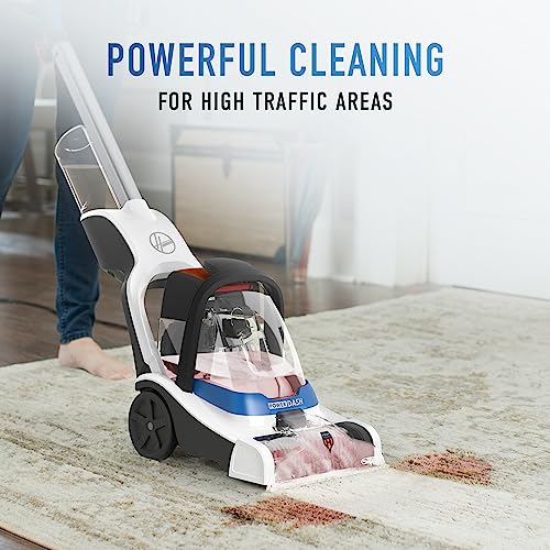 Hoover PowerDash Pet Compact Carpet Cleaner Machine, Lightweight Design, HeatForce Fast Drying, Antimicrobial Brush Roll, Pair with a Hoover Carpet Cleaner Solution