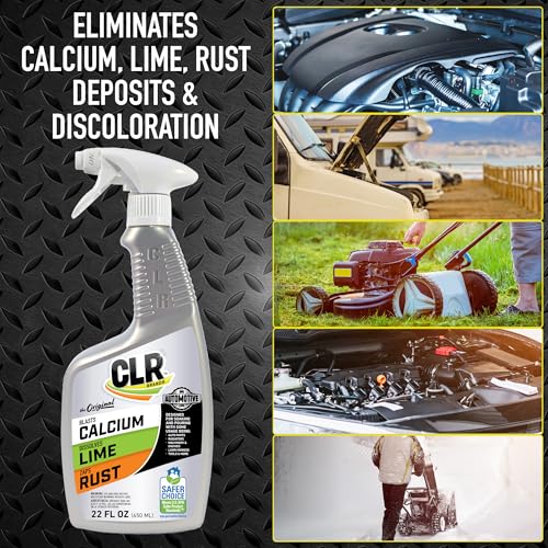 CLR Brands Automotive Calcium, Lime & Rust Remover Spray, 22 oz., Cleaning Spray for Multiple Surfaces, EPA Safer Choice Certified, Ammonia, Phosphate and Bleach Free Cleaner