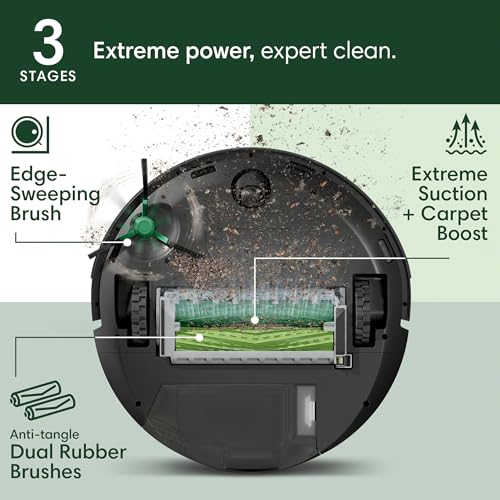 iRobot Roomba Max 705 Robot Vacuum with AutoEmpty Dock, Powerful Suction, Dual Rubber Anti-Tangle Brushes, LiDAR Navigation, Obstacle & Anti-Fall Detection, for Carpet and Hard Floors