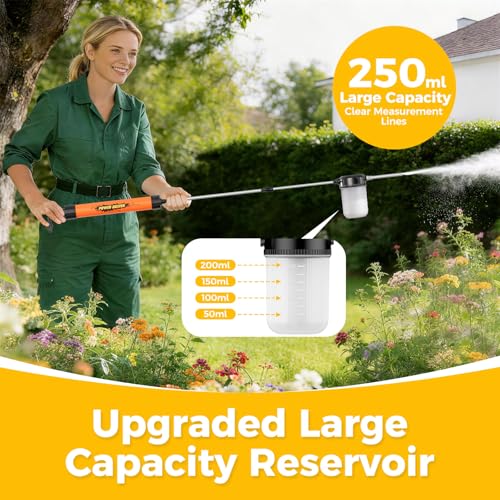 Diatomaceous Earth Powder Duster with Adjustable 4FT Rod, Clog-Free & Adjustable Output Pump, Ideal for Diatomaceous Earth Application, Powder Dispensing, Dusting Tasks & Indoor/Outdoor Gardening