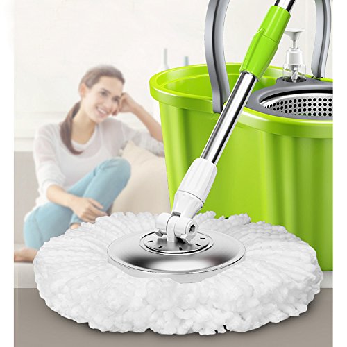 3 Pack Mop Head Replacement Spin Mop Replacement Head Microfiber Spin Mop Refills Easy Cleaning Round Shape Standard Size