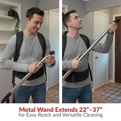 Atrix Ergo Backpack Canister Vacuum, Portable Cleaner with Attachments for Professional and Residential Use, VACBP10 Premium Bundle