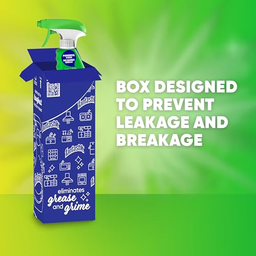 Fantastik All Purpose Cleaner, Multipurpose Surface Cleaner & Kitchen Grease Removal, Packaging Designed to Prevent Leakage and Breakage, Fresh Scent, 32 Fl Oz