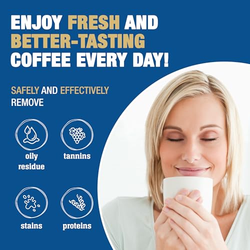 Bar Keepers Friend Coffee Maker Cleaner (2 x 12 oz) Removes Stains & Oily Residue from Espresso Machines, Carafes, Thermos, Drip Coffee Pots, Single-Cup Coffee Makers & More