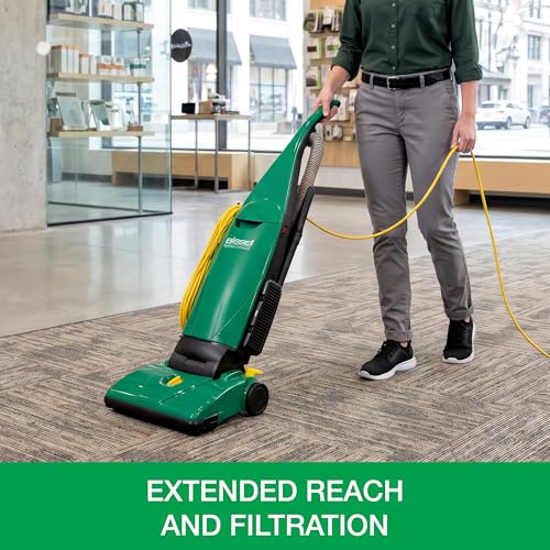 BISSELL BigGreen Commercial PowerForce Bagged Lightweight, Upright, Industrial, Vacuum Cleaner, BGU1451T