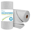 AIDEA Microfiber Cleaning Cloth Roll, 50PK, Paper Towels Reusable Grey Tear Away Towels, Washable Shop Rags, Microfiber Towels for Cars, Lint Free Rags for House, Kitchen, Window,11.5"×11.5"