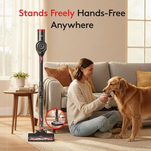 RONEAIR Cordless Vacuum Cleaners for Home,40Kpa 45Mins Vacuum Cleaner Cleans Under Furniture Without Bending,Self-Standing,Powerful Stick Vacuum Cordless for Pet Hair,Hard Floors,Carpets,Car