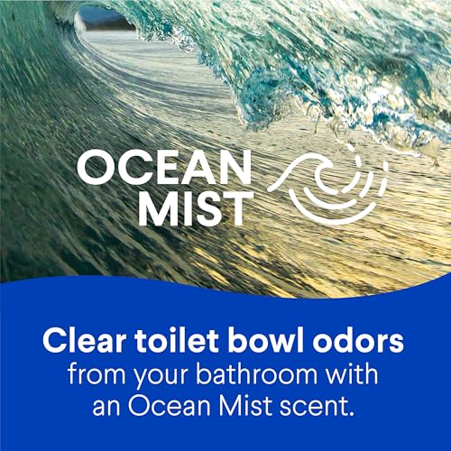 Clorox Toilet Bowl Cleaner Clinging Bleach Gel, Kills 99.9% of Bacteria and Viruses, Ocean Mist, 24 Fl Oz, Pack of 2