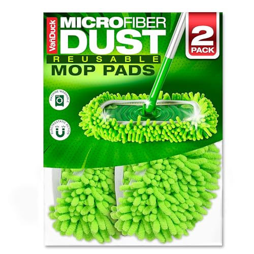 VanDuck Reusable Microfiber Dust Mop Refill for Swiffer Sweeper (2-Pack)
