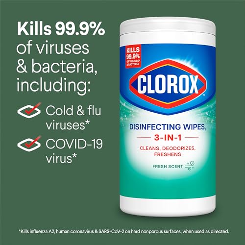 Clorox Fresh Scent Bleach Free Disinfecting Cleaning Wipes, 75 Count