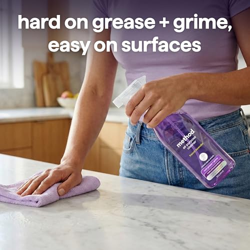 Method All-Purpose Cleaner Spray, French Lavender, Perfect for Most Counters, Tiles and More, 28 Fl Oz, (Pack of 4)