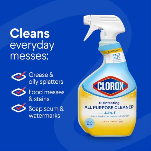 Clorox Disinfecting All-Purpose Cleaner 32 Oz and Bathroom Cleaner, Household Essentials, 30 Oz, Pack of 3