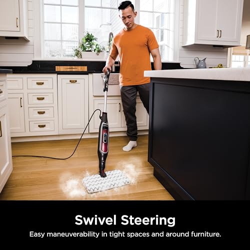 Shark Genius Hard Floor Cleaning System Pocket (S5003D) Steam Mop, Burgundy/Gray
