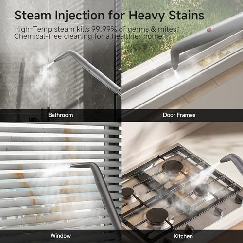 uwant Portable Carpet Cleaner with Steam& Heating System 18Kpa Powerful Suction Carpet Cleaner with 4 Cleaning Tools& Solution 2 in 1 Upholstery Cleaner Steam Cleaner for Pets, Car (Old version)