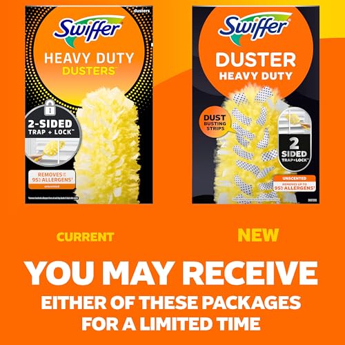 Swiffer Dusters Heavy Duty Multi-Surface Duster Refills for Cleaning, Unscented, 11 Count