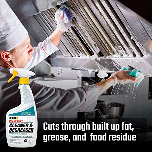 CLR PRO Heavy Duty Multi Surface Industrial Cleaner and Degreaser - Lifts Grease, OIl, Food Residue and Grime with a Foaming Spray, 32 Ounce Bottle (Pack of 2)