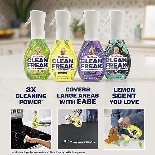 Mr. Clean, Deep Cleaning Mist Multi-Surface Spray, Lemon Zest Scent Refill, 1 Count, 16 Fl Ounce