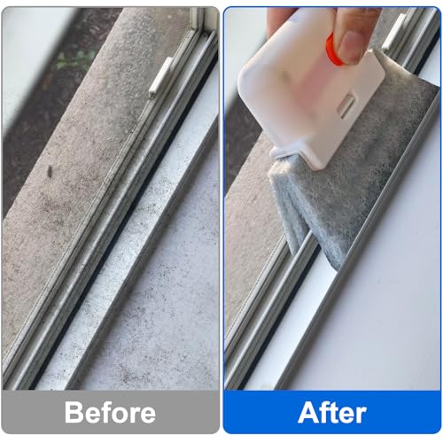 XANGNIER Window Sill Cleaner Tool,10 Pcs Magic Door Window Track Cleaning Tools Kit,Sliding Door Track Cleaner,Groove Crevice Cleaning Brush for Tile Lines/Shutter/Car Vents/Air Conditioner/Keyboard