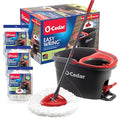 O-Cedar Easywring Microfiber Spin Mop & Bucket Floor Cleaning System + 3 Extra Refills (4 Refills Included)