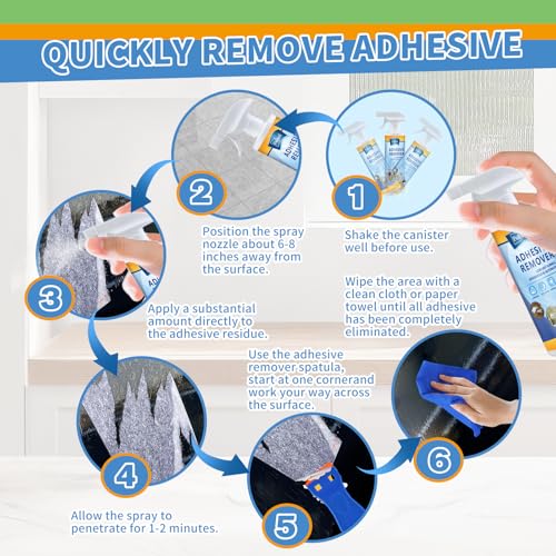 POLIXEL Adhesive Remover for Car - Goo & Glue Remover Sticker & Decal Residue Cleaner for Car Paint, Glass, Metal & Plastic - Removes Glue, Tape, Tar, Label & Sticky Gunk - 6.8oz