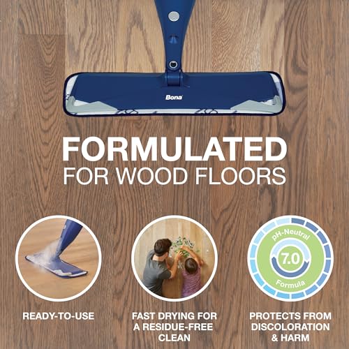 Bona Hardwood Floor Cleaner Refill - 128 fl oz - Unscented - Refill for Bona Spray Mops and Spray Bottles - Residue-Free Floor Cleaning Solution for Wood Floors