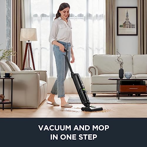 Eureka Wet Dry Vacuum Cleaner Cordless, Mop Vacuum Cleaner with Self-Cleaning System, Lightweight Hardwood Floors Vacuum for Pets and Sticky Messes, Black, NEW400