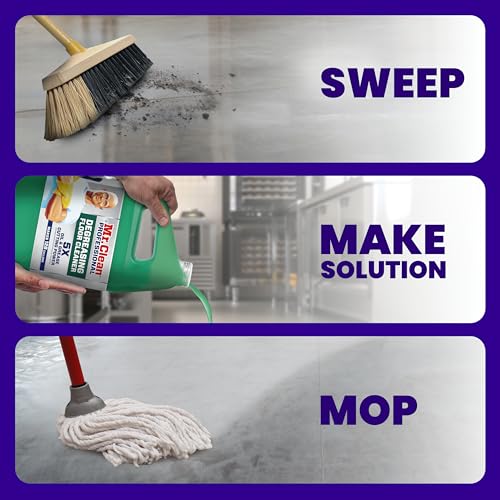 Mr. Clean PRO Degreasing Floor Cleaner, Bulk Liquid Concentrate for Removing Tough Grease and Oil Stains, Commercial Use, 1 gal (Case of 3)