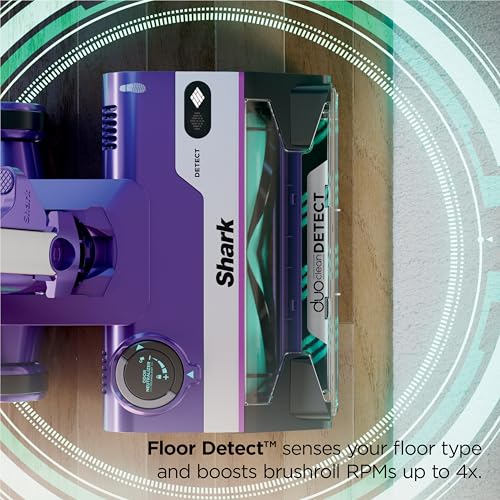 Shark POWERDETECT Ultra-Light Corded Stick Vacuum with DuoClean Technology, Self-Cleaning Brushroll for No Hair Wrap, Anti-Allergen Complete Seal & Odor Neutralizer Technology, Eggplant, HZ4002