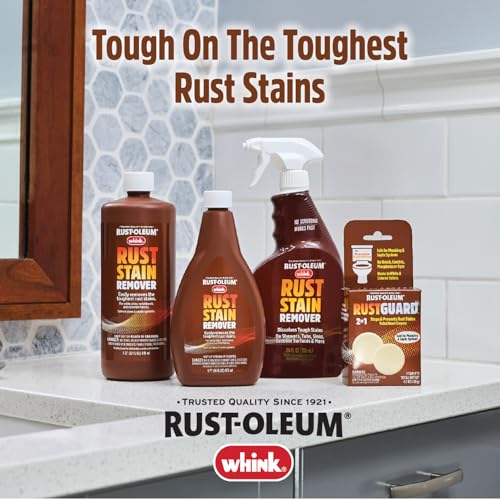 Rust-Oleum RustGuard Rust Stain Remover | Heavy-Duty Iron Stain Remover & Toilet Bowl Cleaner For White & Colored Toilets | 2 Tablet Box