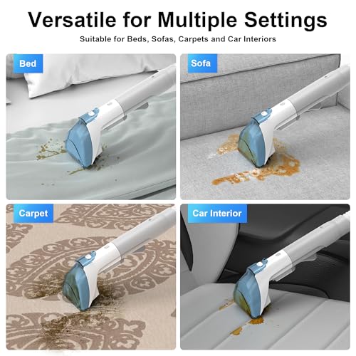 Rivenara Carpet Cleaner Machine Upholstery - 450W Shampooer Couch Cleaning Portable Vacuum Rug Sofa Car Seat Fabric Mattress Pet Spot Extractor for Furniture Water Hand Held Scrubber Small Deep Washer