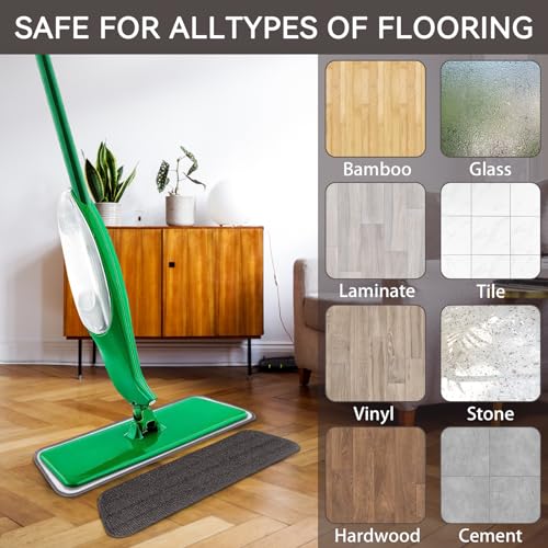 8 Pack Spray Mop Refills Compatible for Libman Freedom Spray Mop, Reusable & Washable 16in Microfiber Floor Cleaning Mop Pads for Spray Mop