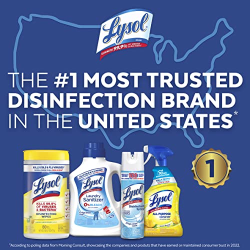 Lysol Pro All-Purpose Cleaner - Advanced Deep Cleaning Sanitizing and Disinfecting Spray - Lemon Breeze Scent - 32 oz Bottle (946 ml) - Pack of 12 - Commercial Use for Hotels, Facilities, Offices