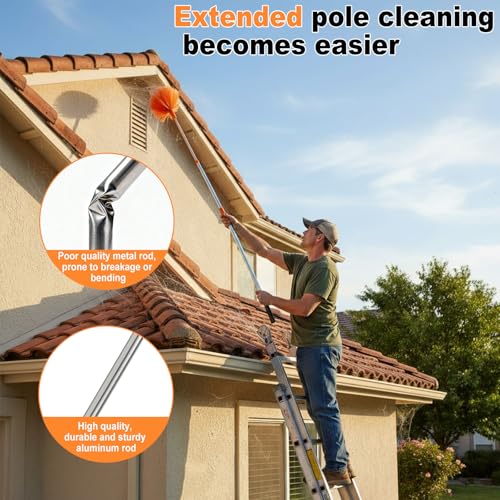 Lemosyu Professional 67" Window Squeegee, 3-in-1 Rotatable Squeegee for Window Cleaning with Extension Poles, Window Cleaner Tool Kit for Indoor & Outdoor High Windows and Car Glass